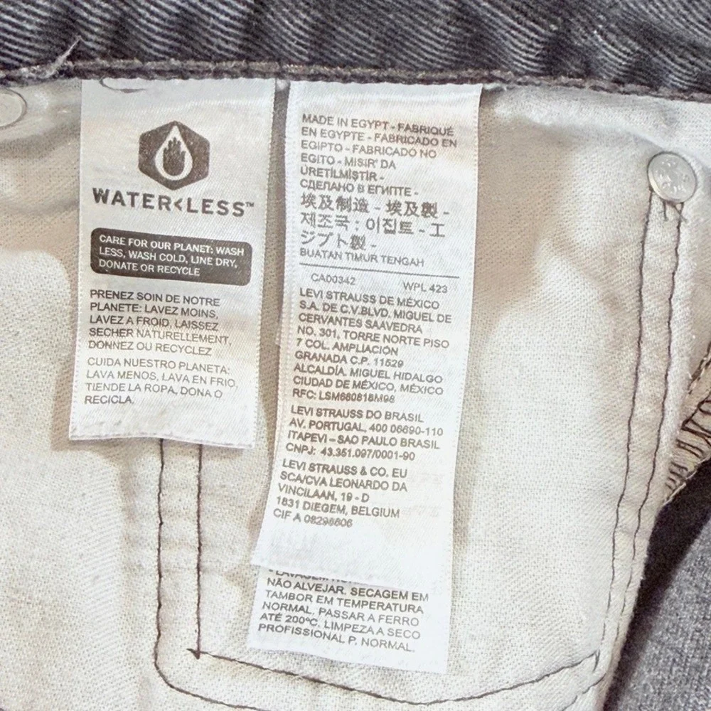 Levis 550 Relaxed Fit Jeans Mens 42x30 Faded Black Charcoal Denim 00550-0260